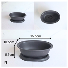 Load image into Gallery viewer, Plastic Bonsai Pots (14 Designs) With Trays