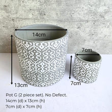 Load image into Gallery viewer, As-Is Dec 2025 Collage of various ceramic pots and planters with Leaferie logo.