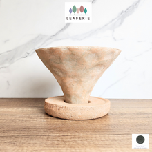 Load image into Gallery viewer, The Leaferie Harlow Terracotta Pot. funnel like.