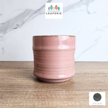 Load image into Gallery viewer, The Leaferie Teofania pink plant pot
