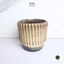 Load image into Gallery viewer, The Leaferie Walker pot. beige ceramic