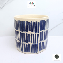 Load image into Gallery viewer, The Leaferie Noa blue ceramic pot