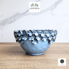 Load image into Gallery viewer, The Leaferie Handmade LYSA ceramic pot . 2 colours blue and yellow.