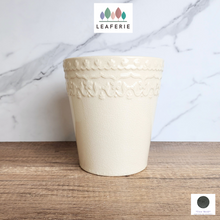Load image into Gallery viewer, The Leaferie Titan white pot . Ceramic material