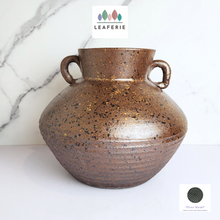 Load image into Gallery viewer, The Leaferie Arlo big brown pot. with ears. ceramic material