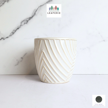 Load image into Gallery viewer, The Leaferie Sofiya white ceramic pot