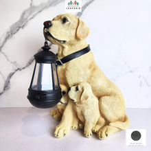 Load image into Gallery viewer, The Leaferie Azura dog puppy solar light garden ornament