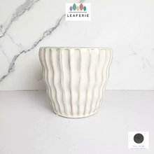 Load image into Gallery viewer, The Leaferie Quin White ceramic pot