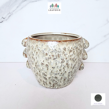 Load image into Gallery viewer, The Leaferie Meadow ceramic pot beige colour