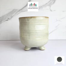 Load image into Gallery viewer, The Leaferie Kari ceramic pot with legs