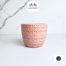 Load image into Gallery viewer, The Leaferie Marie flowerpot ceramic pink pot