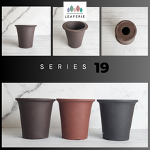 Load image into Gallery viewer, The Leaferie Bonsai pot 19 . zisha pots . 3 colours / front view