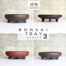 Load image into Gallery viewer, The Leaferie Bonsai tray Series 3. 4 designs zisha plant pot. purple sand material. Photos of all design