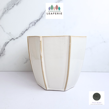 Load image into Gallery viewer, The leaferie venus white ceramic pot.