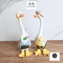 Load image into Gallery viewer, The Leaferie Milo and Mable Duck decoration. made from Resin. set of 2
