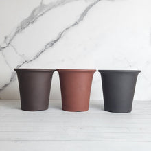 Load image into Gallery viewer, The Leaferie Bonsai pot 19 . zisha pots . 3 Colours / front view