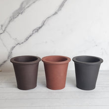 Load image into Gallery viewer, The Leaferie Bonsai pot 19 . zisha pots . 3 Colours / front view