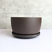 Load image into Gallery viewer, The Leaferie Zisha Tray large suitable for bonsai pots. reimi pots. 3 colours and 5 sizes. front photo of colour B with Bonsai pot