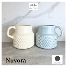 Load image into Gallery viewer, The Leaferie Nuvora jug pot. 2 colors blue and white. ceramic material