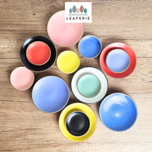 Load image into Gallery viewer, The Leaferie Rainbow ceramic tray . suitable for small petit pots. 2 sizes