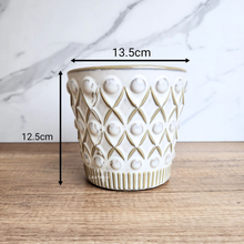 Load image into Gallery viewer, The Leaferie Nava white ceramic pot.