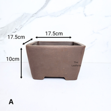 Load image into Gallery viewer, The Leaferie Reimi bonsai pot series 3 square zisha pot