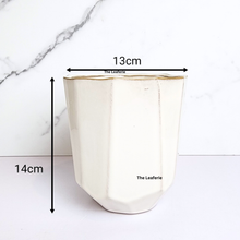 Load image into Gallery viewer, The Leaferie Quy white pot. ceramic material