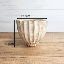 Load image into Gallery viewer, The Leaferie Tho Beige ceramic Pot.