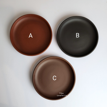 Load image into Gallery viewer, The Leaferie Zisha Tray large suitable for bonsai pots. reimi pots. 3 colours and 5 sizes. front photo of all 3 colours