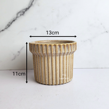 Load image into Gallery viewer, The Leaferie Willow beige flowerpot. ceramic material