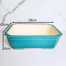 Load image into Gallery viewer, The Leaferie Rectangular bonsai pot. 2 colours ceramic material