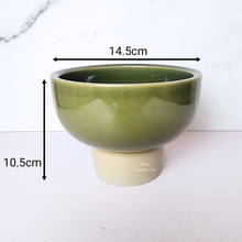 Load image into Gallery viewer, The Leaferie Olive green ceramic pot