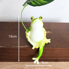 Load image into Gallery viewer, Oscar the frog garden decoration. resin material