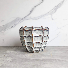 Load image into Gallery viewer, The Leaferie Jin FLowerpot. 2 designs grey and blue. ceramic material