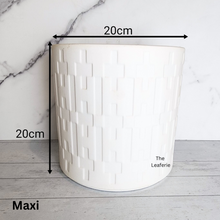 Load image into Gallery viewer, The Leaferie Baudin White ceramic pot. 2 sizes