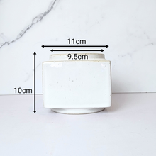 Load image into Gallery viewer, The Leaferie Aubrey square white pot.ceramic material