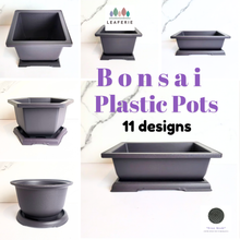 Load image into Gallery viewer, Plastic Bonsai Pots (11 Designs) With Trays