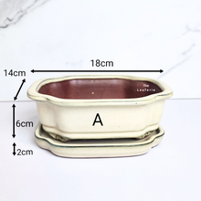 Load image into Gallery viewer, The Leaferie Bonsai pot Series 40. comes with matching tray.. pot A