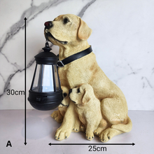 Load image into Gallery viewer, The Leaferie Azura dog puppy solar light garden ornament