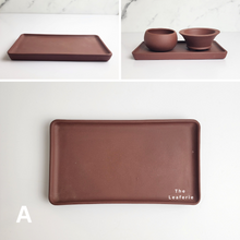 Load image into Gallery viewer, The Leaferie Rectangular tray for bonsai pot. 3 colours . Front view of A