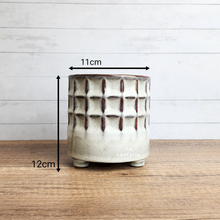 Load image into Gallery viewer, The Leaferie Lei flowerpot beige colour ceramic pot.