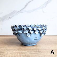 Load image into Gallery viewer, The Leaferie Handmade LYSA ceramic pot . 2 colours blue and yellow.