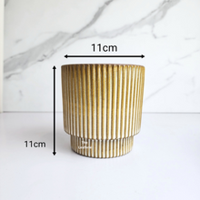 Load image into Gallery viewer, The Leaferie Mercen Beige stripe ceramic pot