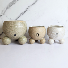 Load image into Gallery viewer, The Leaferie Luka pot with 3 legs. 2 sizes ceramic pot