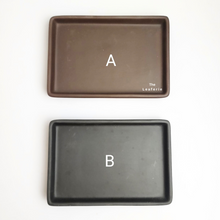Load image into Gallery viewer, The Leaferie Zisha rectangular trays . 2 colours 5 sizes. Purple sand base plate
