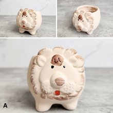 Load image into Gallery viewer, The Leaferie Allie Animal Series 3. 6 designs ceramic mini pots. Design A