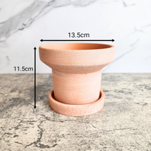 Load image into Gallery viewer, The Leaferie Yara terracotta pot with tray