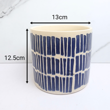 Load image into Gallery viewer, The Leaferie Noa blue ceramic pot