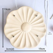 Load image into Gallery viewer, Ysla Beige decorative plate with measurements on a white background