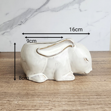 Load image into Gallery viewer, The Leaferie Trudie rabbit/ bunny flowerpot. ceramic material